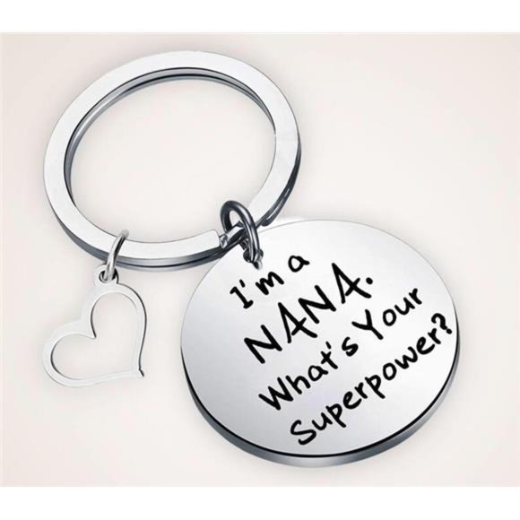 Keychain Nana Gifts | Nana Superpower Grandmother Gifts Metal Keyring - Picture 7 of 8